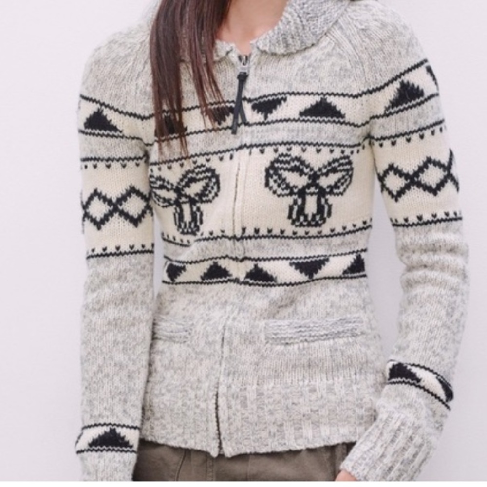 TNA Fair Isle Knit Cardigan